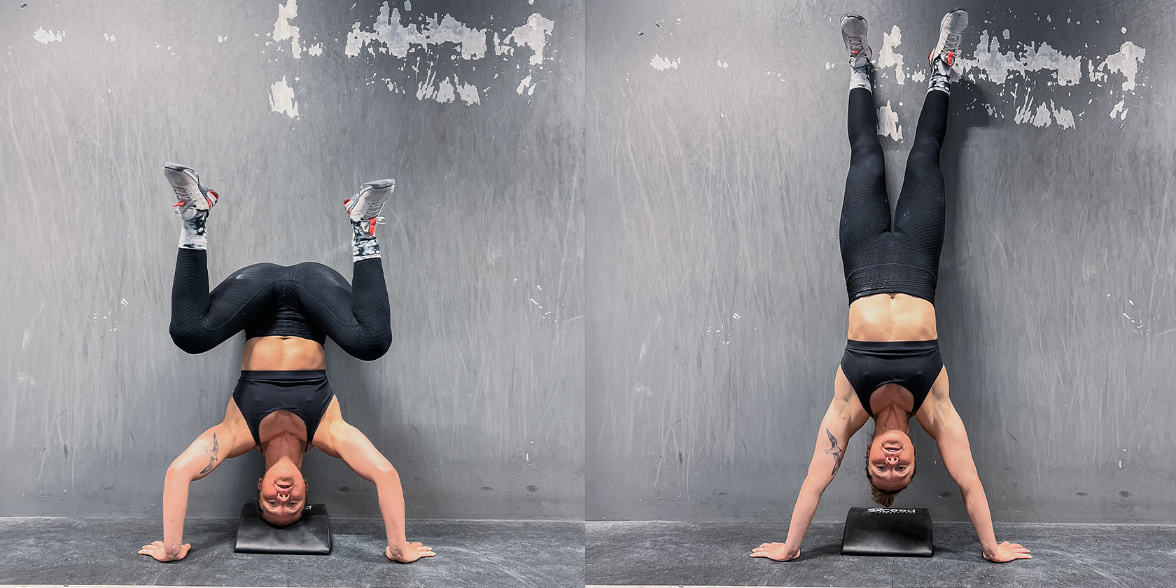 Kipping handstand push-ups Kipping handstand push-ups